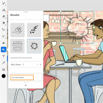 Etsi ja käytä suosittujen kirjastojen muotoja