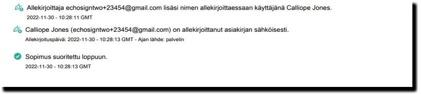 Implisiittinen suostumus tarkastuslokissa