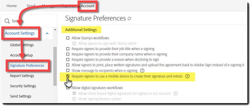 Pakollinen mobiiliallekirjoitus