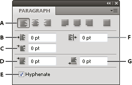 Panneau Paragraphe de Photoshop