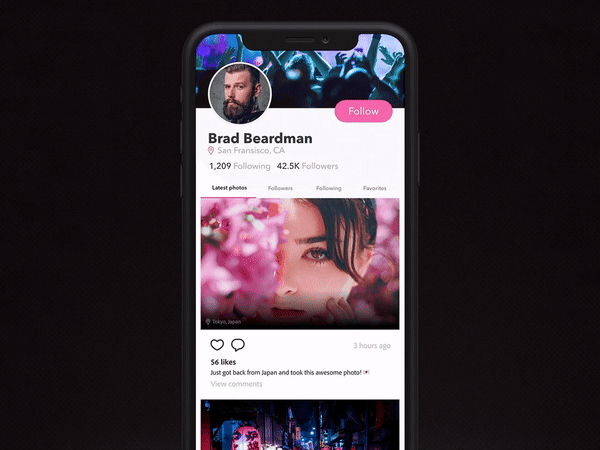 Maschere animate per simulare un’esperienza in modalità scura