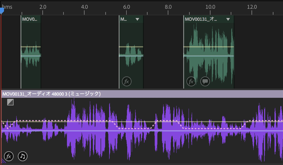 トラックの自動ダッキング
