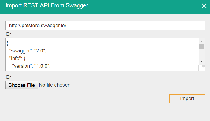 Swagger のインポート