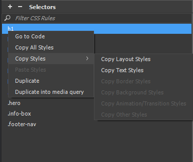 スタイルのコピー＆ペースト