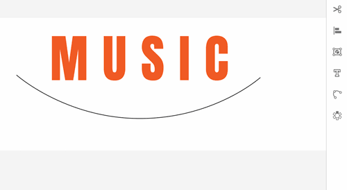 曲線上のテキスト