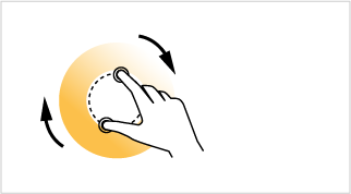 Photoshop 2 本指でのパンおよび回転