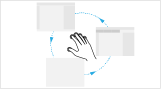 Photoshop 5 本指での画面モード切り替え