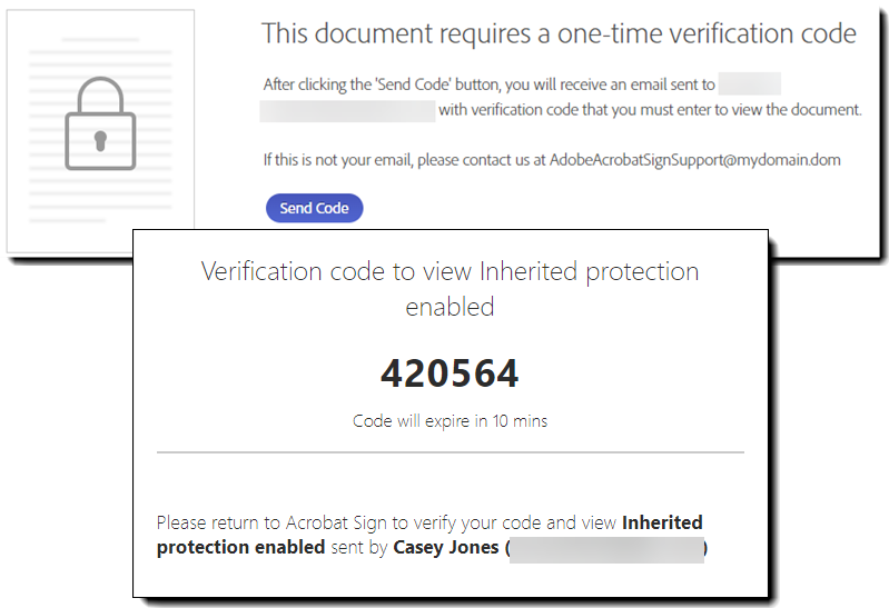 電子メールの OTP 認証要求では、その後の電子メールに認証要求を満たすコードが含まれます。