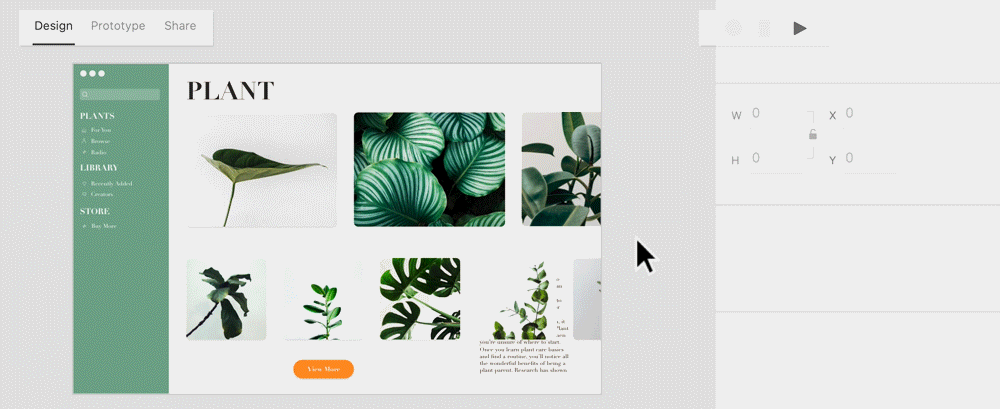 水平にスクロール