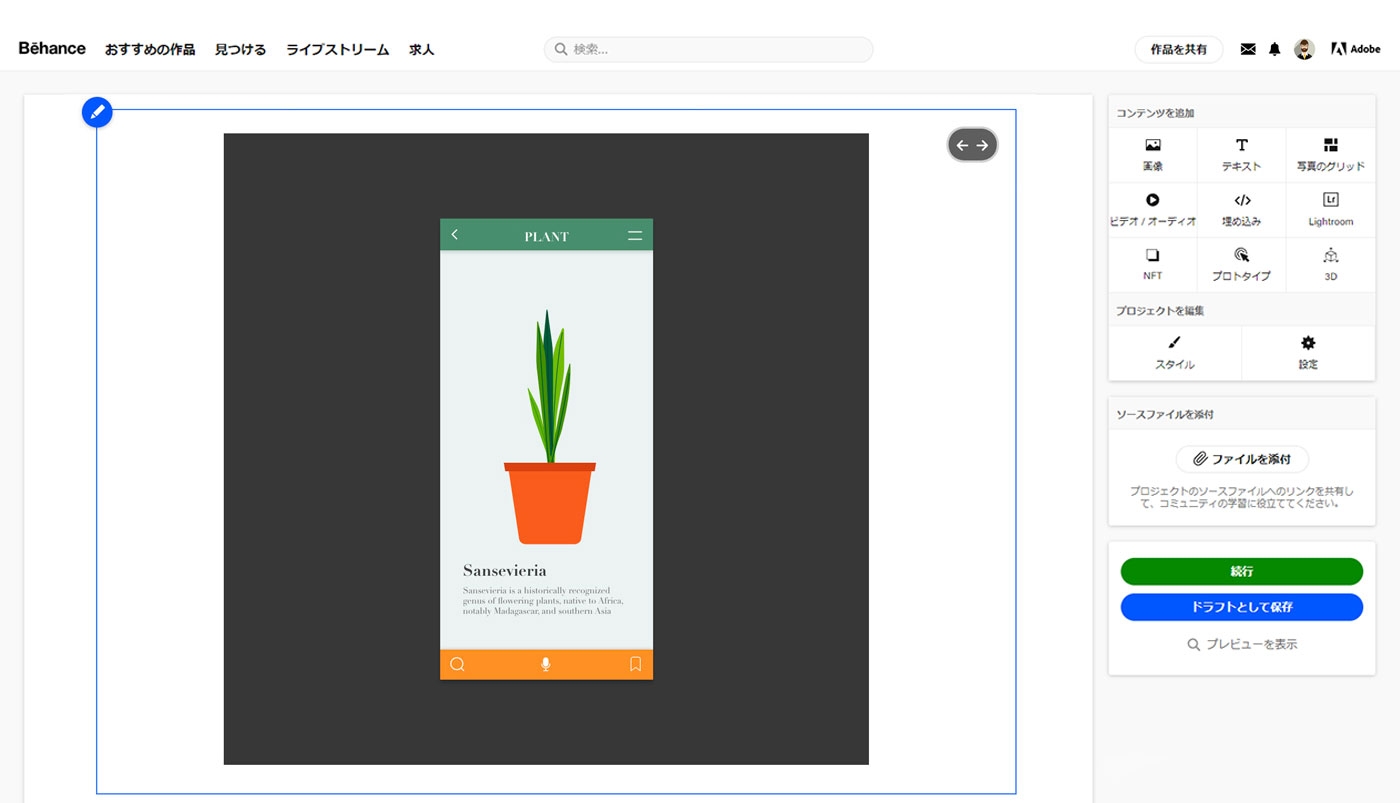 「続行」をクリックしてプロジェクトを公開します。