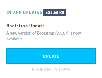 Bootstrap v3.3.7 업데이트 알림(수동 모드 시)