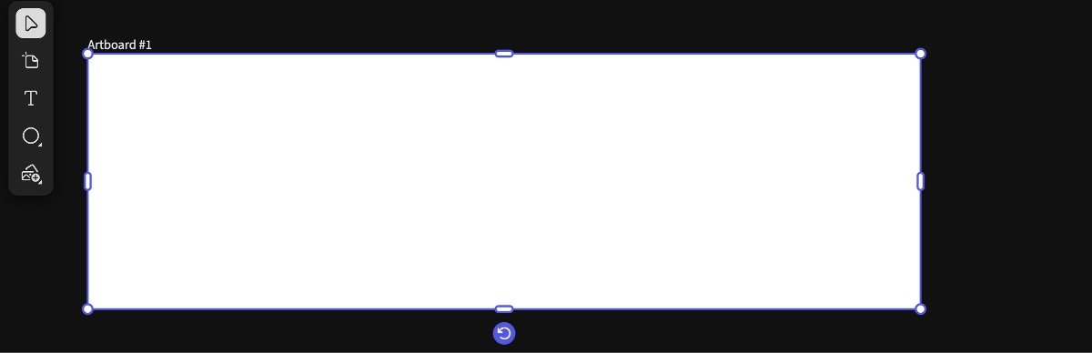 아트보드 아이콘이 선택되고 새 아트보드가 캔버스에 추가됩니다.