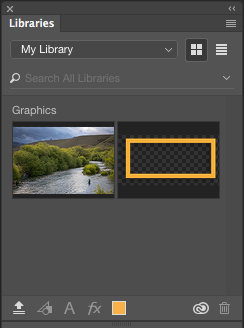 Photoshop 라이브러리에 그래픽 자산이 추가됨