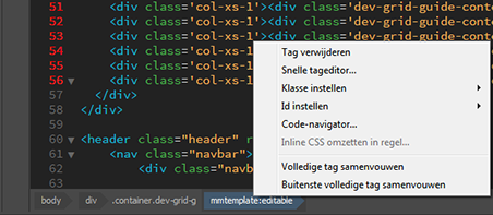 Selecteer de Snelle tageditor
