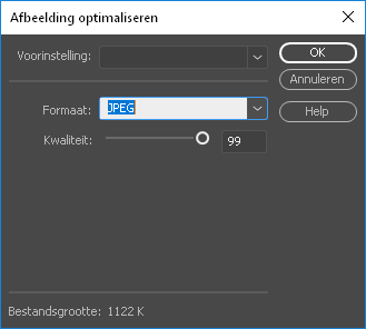 Een afbeelding optimaliseren in Dreamweaver