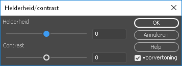 Helderheid en contrast van afbeeldingen aanpassen in Dreamweaver
