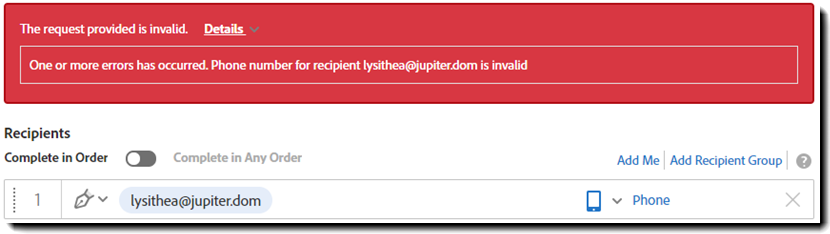 Waarschuwing voor incorrect telefoonnummer