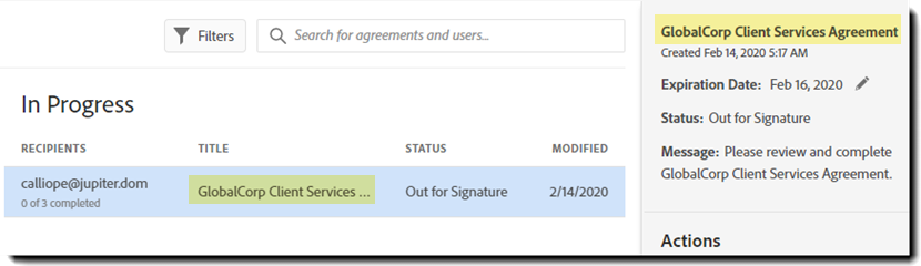 Tittel – Navn på avtalen
