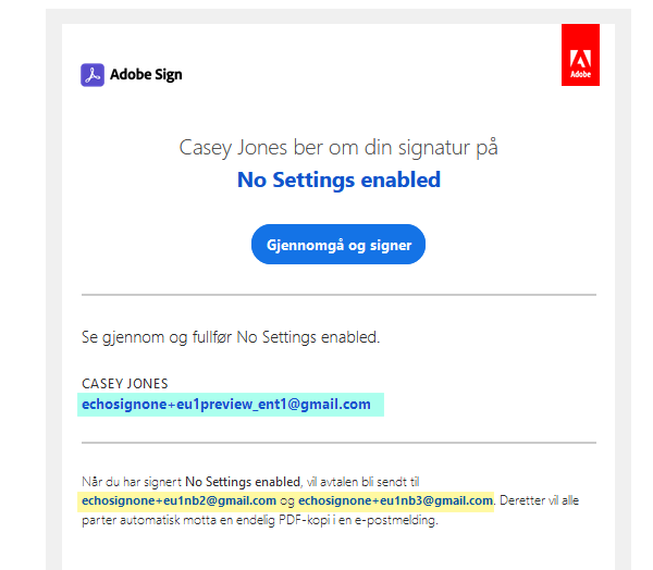 Ingen alternativer aktivert