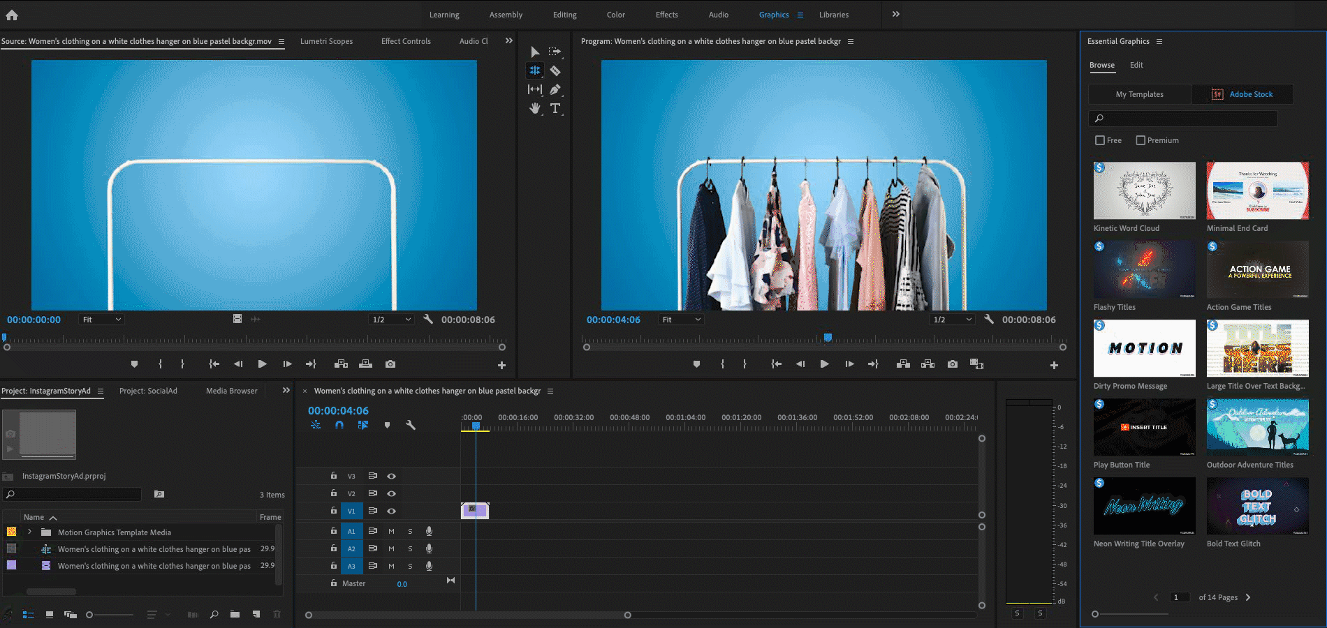 Integrer Adobe Stock-maler for bevegelsesgrafikk i Premiere Pro