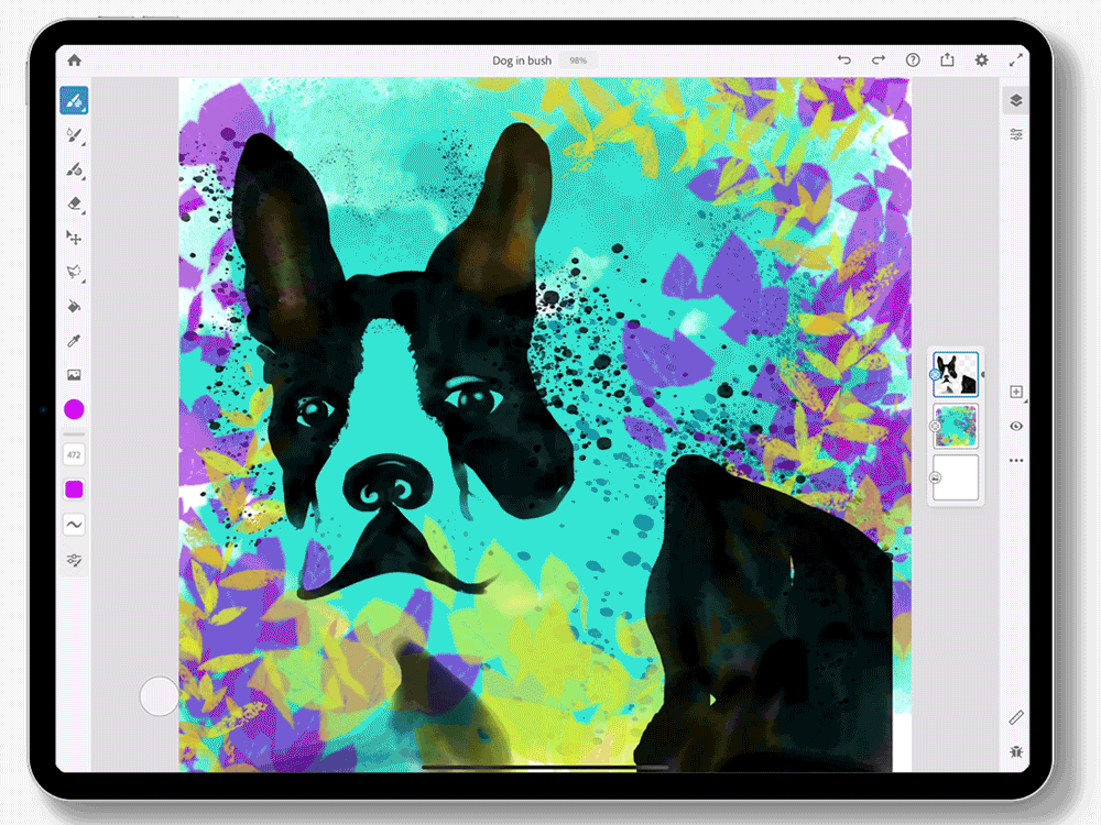 recolorir usando a ferramenta preenchimento