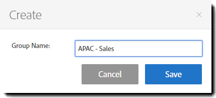 Crie uma janela pop-up para Grupos