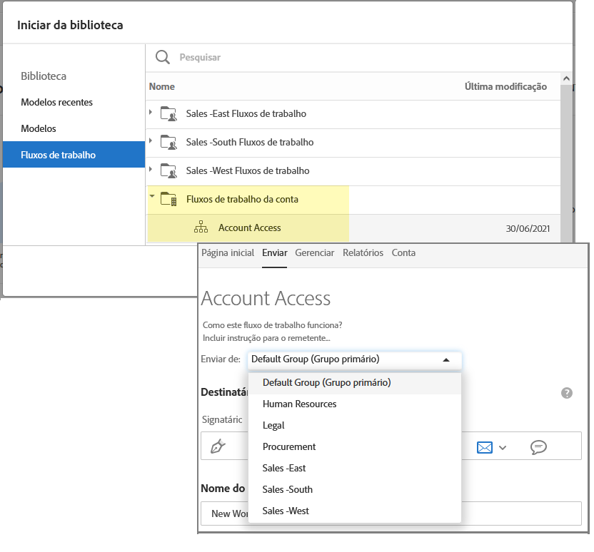 Modelos em ninhos UMG de conta