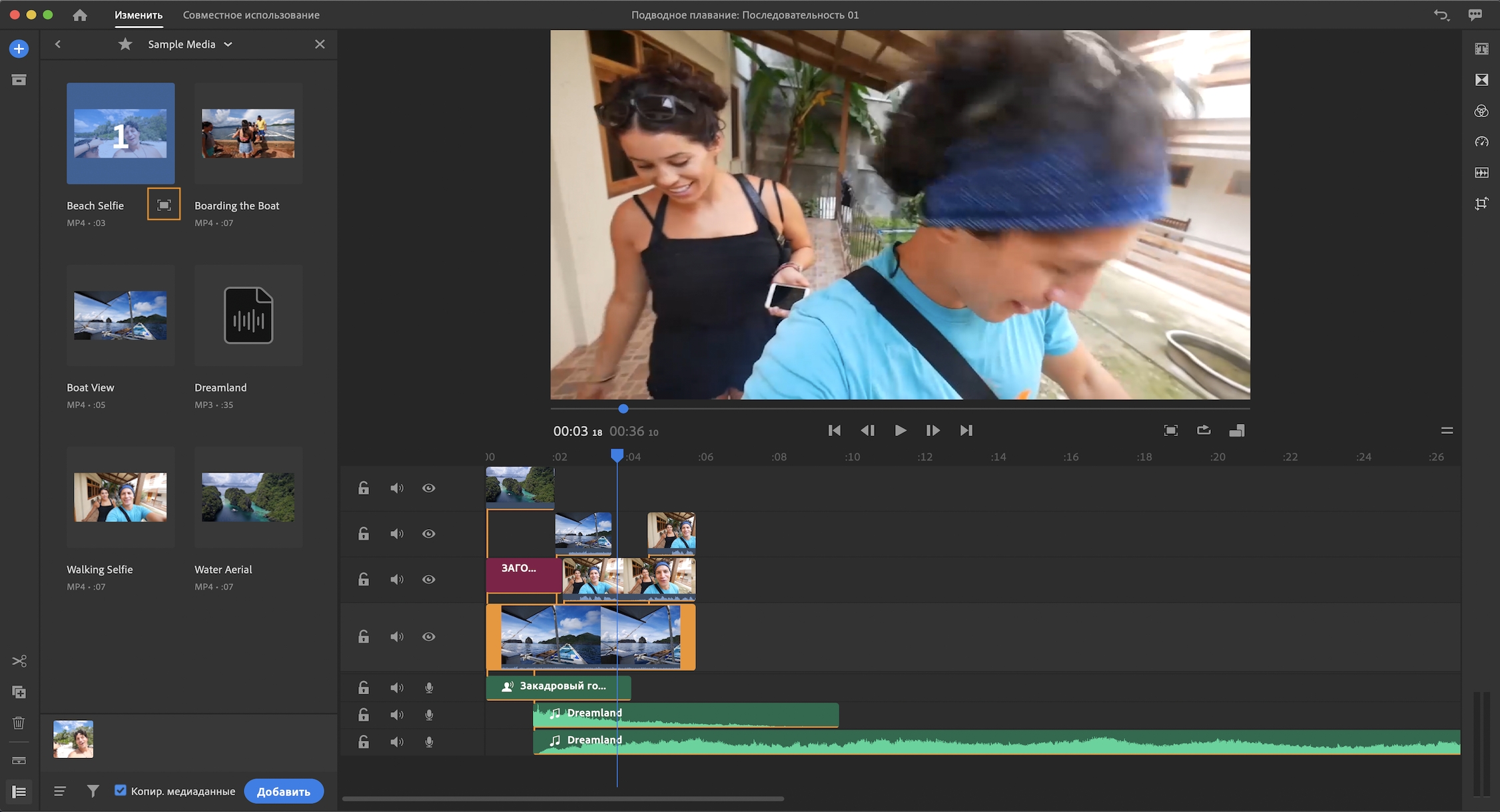 Откройте большое окно предварительного просмотра выбранного клипа