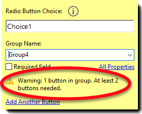 Alternativknappsvarning