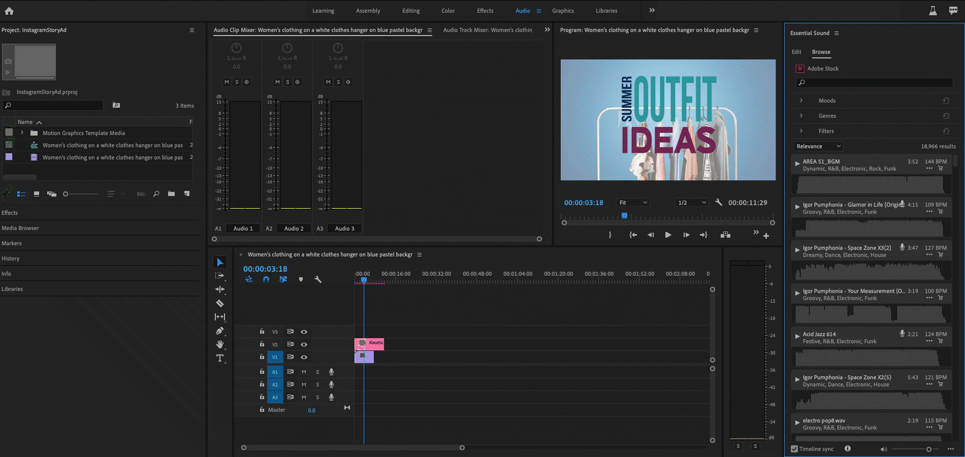 Integrera Adobe Stock-ljud i Adobe Premiere Pro