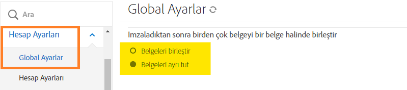 Dosya kontrolleri birleştir