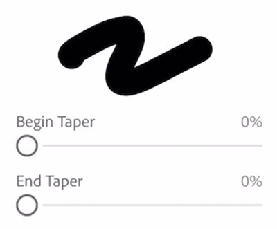 調整筆刷筆觸末端的粗細