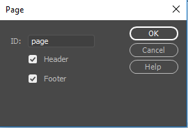 The page dialog box